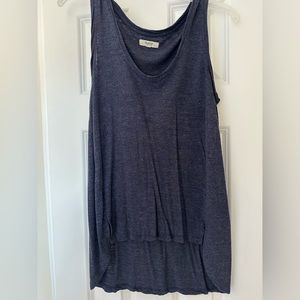 Madewell blue tank side slits
